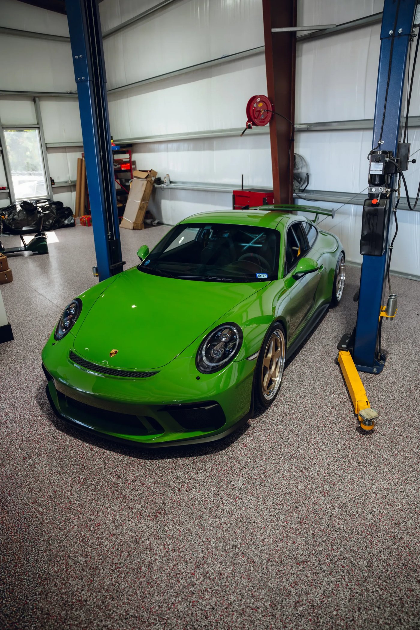 Porsche 911 GT3 on the lift